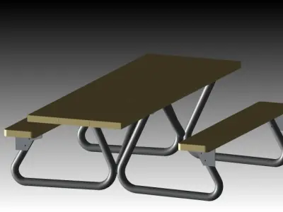Picnic Table Free 3D model order