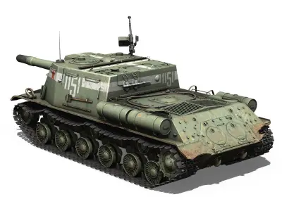 ISU-152 - 1151 -Soviet heavy self-propelled gun 3D model