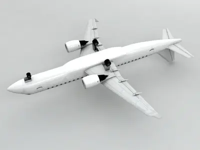 Embraer ERJ 190 - Generic White Low-poly 3D model