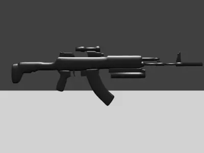 game ready AK 12 Low-poly 3D model