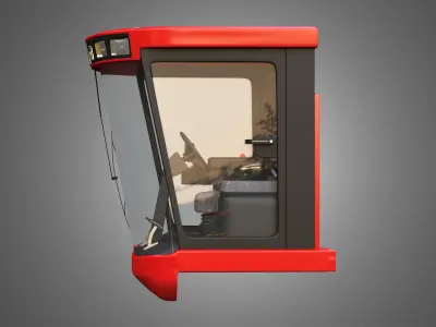Driving Cabin - Case-1688 Combine Harvester 3D model