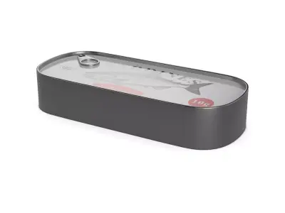 Smoked fish and seafood Smoked Sardines Low-poly 3D model