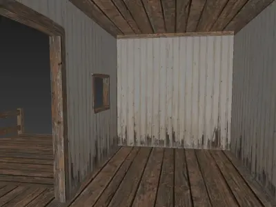 Fishing Hut Low-poly 3D model