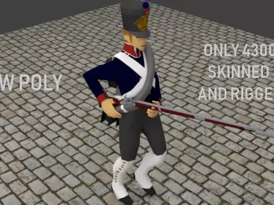 Russian Musketeer Napoleon Era 1812 Low-poly 3D model