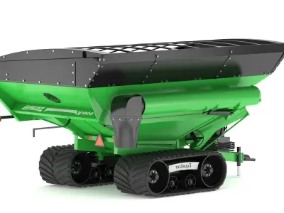 Brent V1300 Grain Cart 2024 High-Capacity Corner Auger Cart 3D model