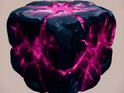 Energized Energy Rock Low-poly 3D model