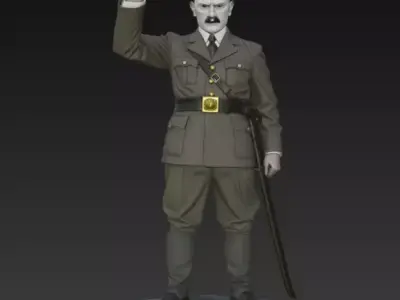 Adolf Hitler iconic salute 3D Figure 3D print model