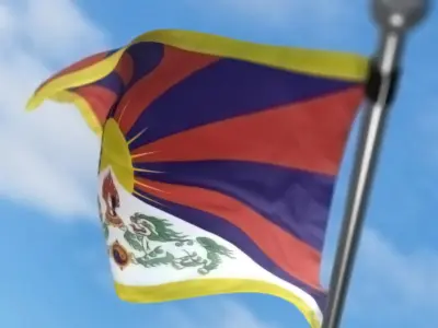 Animated Flag 3D model