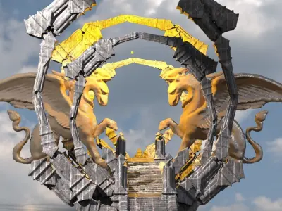 Zeus Pegasus rings 3D model