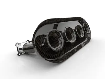 Carbon intake manifold 3D model
