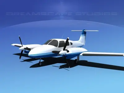 Piper PA-44-180T Turbo Seminole V05 3D model