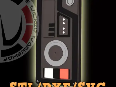Galaxies Edge Smugglers Run Control Panel DXF-SVG-STL 3D print model