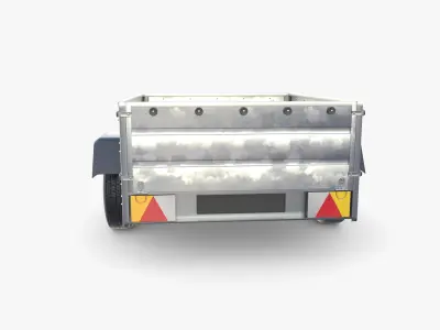 Cargo Trailer v3 Low-poly 3D model