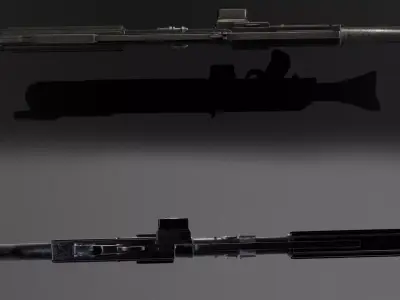 Star wars dc-15c blaster Low-poly 3D model