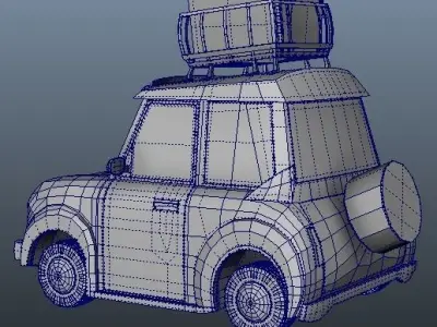 Cartoon leisure car Free 3D model