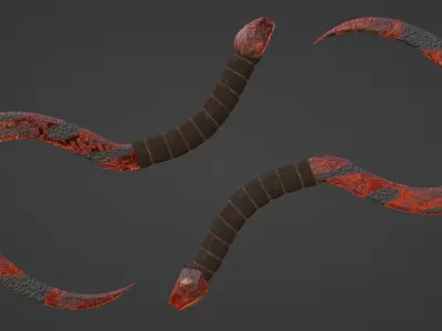 Cronus Sickle - Orange 3D model