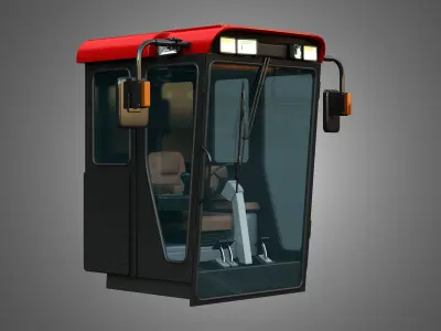 Case Combine 1688 Cabin 3D model