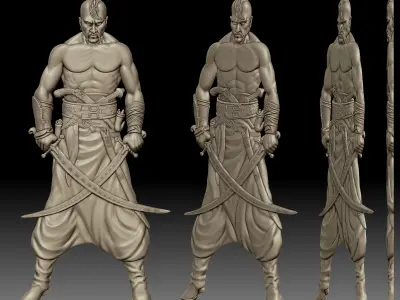 Cossack Ukrainian warrior bas-relief 3D print model