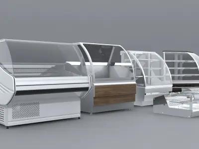 Commercial Food Display counters 3D model