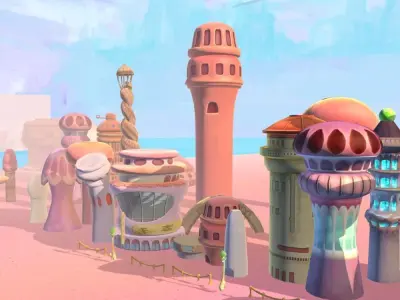 Cartoon Street View 3D model