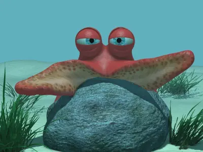 Starfish Rigged Character 3D model