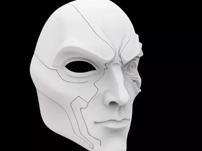 Cyber Oracle Mask 3D Print Model 3D print model purchase