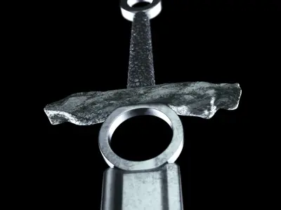 Sci-Fi and Medieval Sword Low-poly 3D model