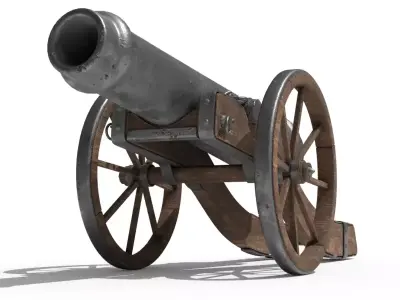 Field cannon Free 3D model