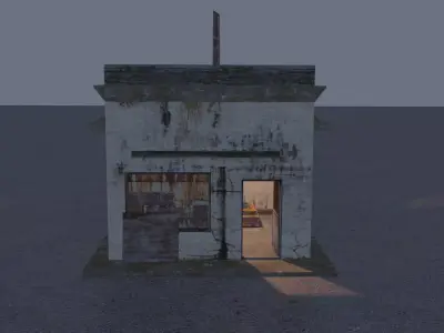 Generator Shed Free low-poly 3D model