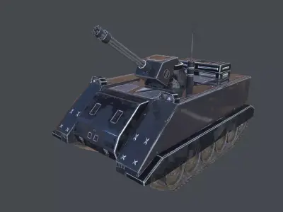 Vulcam Air Defense Low-poly 3D model