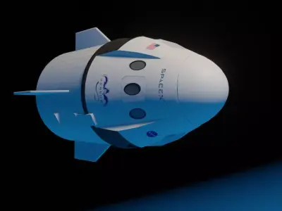 SpaceX Crew Dragon low poly Free 3D model