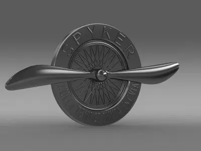 Spyker logo Free 3D model