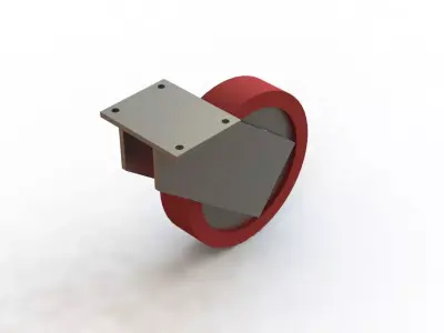 Roda de Borracha Novex R414 BFS Rubber Wheel 3D model