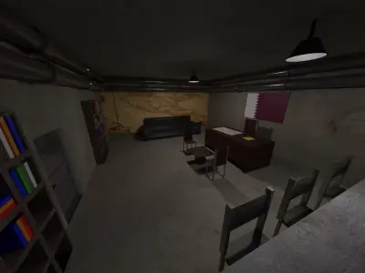 Military Bunker - Qatar Low-poly 3D model