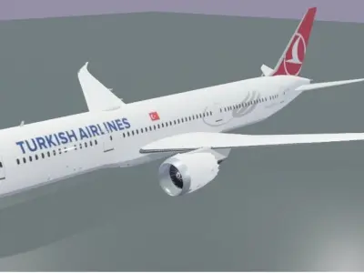 Boeing 787-9 dreamliner Multi livery pack 5 liveries Low-poly 3D model