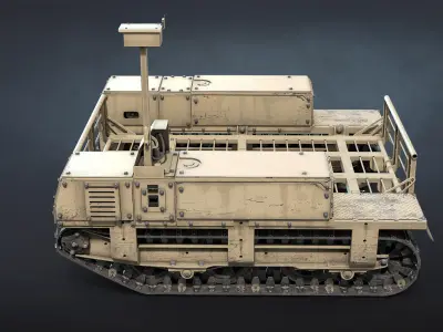 Termit UGV Unarmed Low-poly 3D model