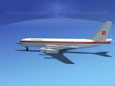 Boeing 707 Kenya Airways 3D model