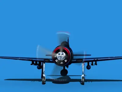 Grumman F8F-2 Bearcat V01 3D model