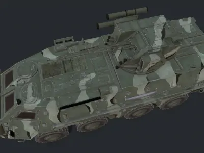 BTR-4 Low-poly 3D model