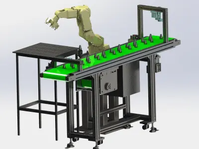Automatic loading and unloading machine 3D model