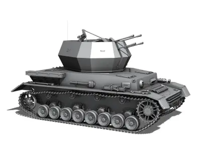 SD KFZ 161 4 - Flakpanzer 4 - Wirbelwind 3D model