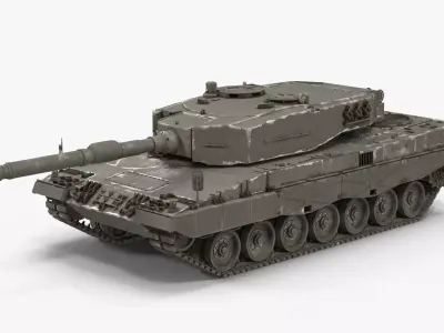 Leopard 2 Low-poly 3D model