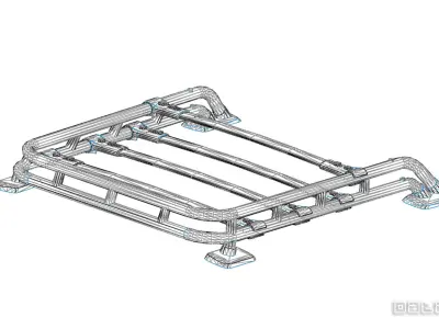 2019 Toyota 4Runner TRD Pro Genuine OEM Roof Rack 3D model