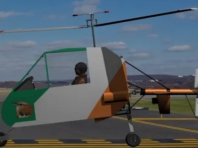 Wren ultralight helicopter 3D model