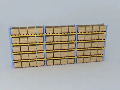 racking three parts Free 3D model