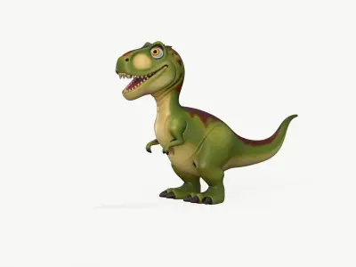 High-Quality Realistic Cute Cartoon Dinosaur 3D model