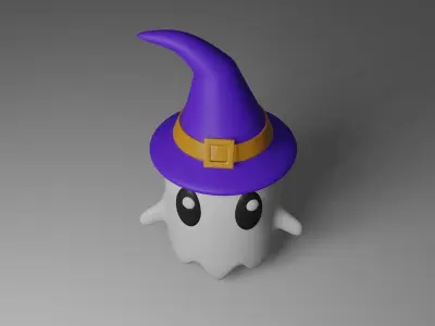 Cartoon Ghost Low-poly 3D model