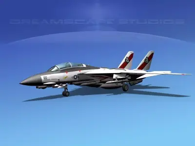 Grumman F-14D Tomcat T12a vf41 3D model