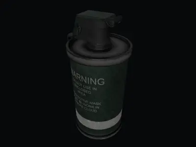 Smoke M-18 grenad Free low-poly 3D model