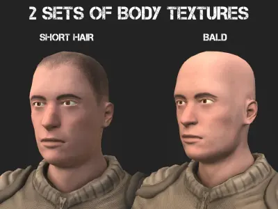 Soldier character - rookie marine grunt Low-poly 3D model